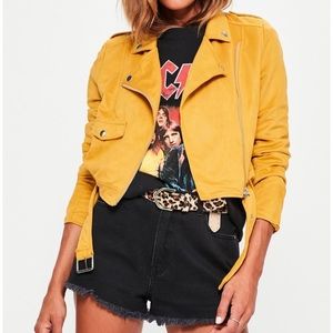 Missguided Faux Suede Mustard Jacket